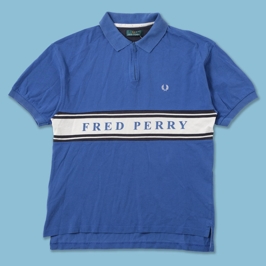 Vintage Fred Perry Q-Zip Polo Medium 