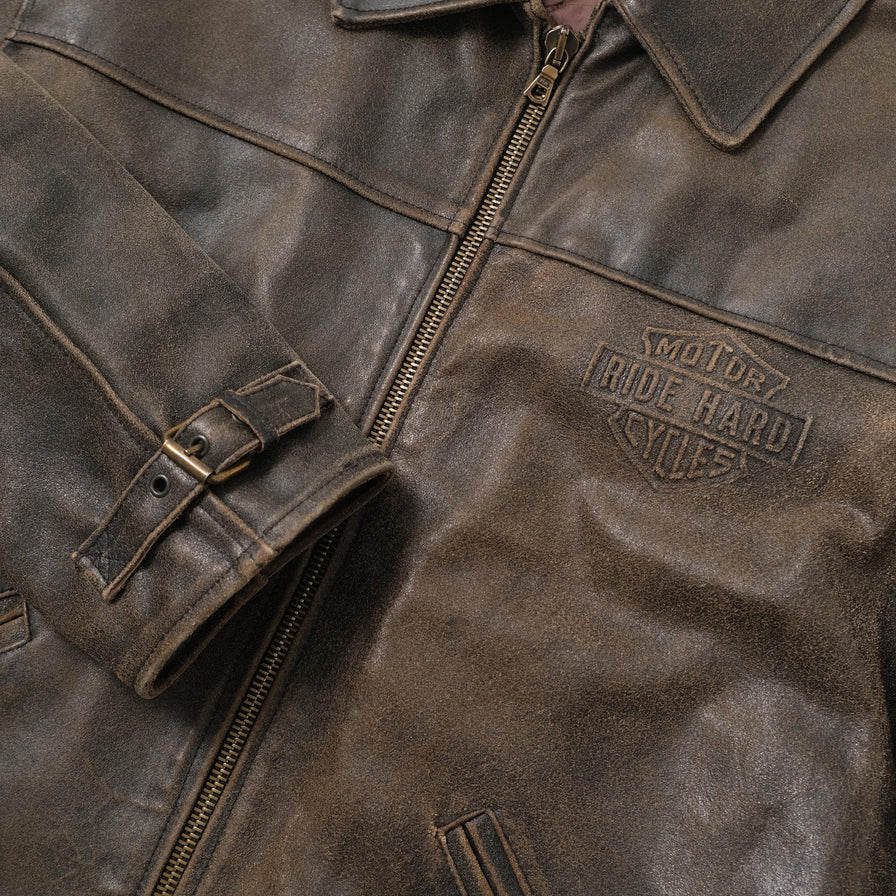 Vintage Harley Davidson Leather Jacket Large 