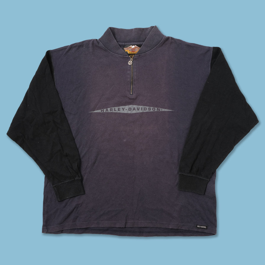 Vintage Harley Davidson Q-Zip Sweater XXLarge 