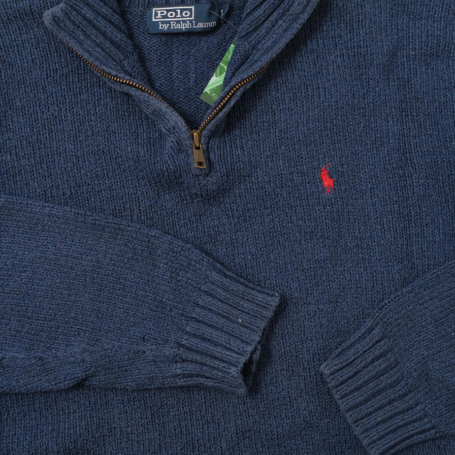 Vintage Polo Ralph Lauren Q-Zip Sweater Large 