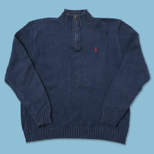 Vintage Polo Ralph Lauren Q-Zip Sweater Large 