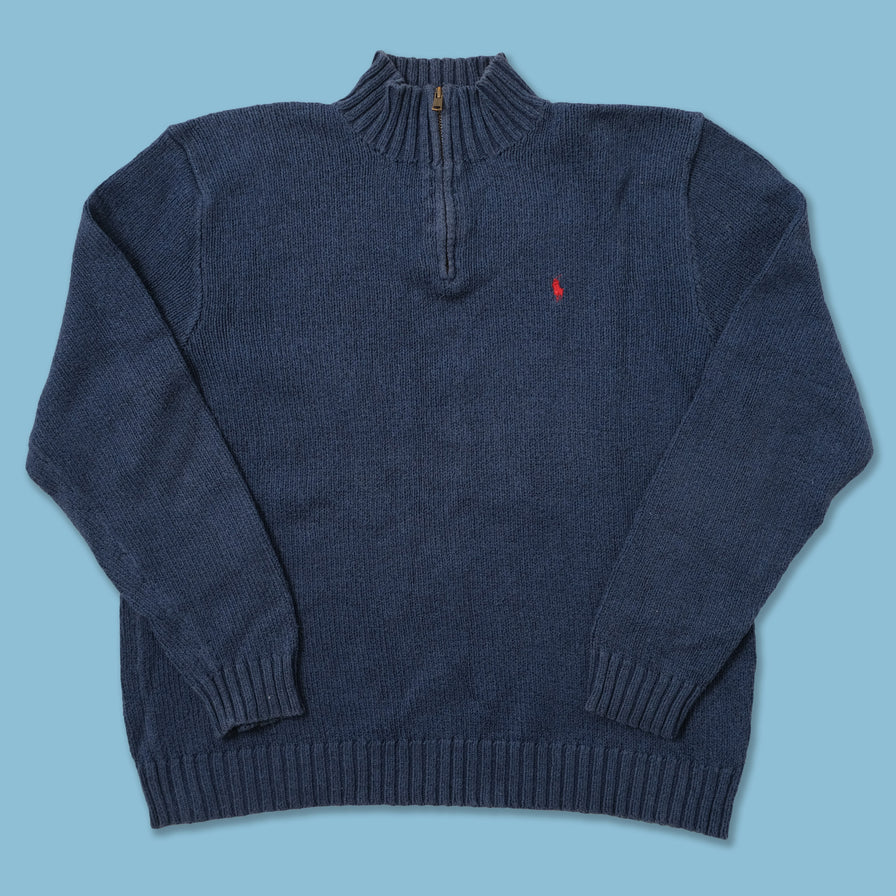 Vintage Polo Ralph Lauren Q-Zip Sweater Large 
