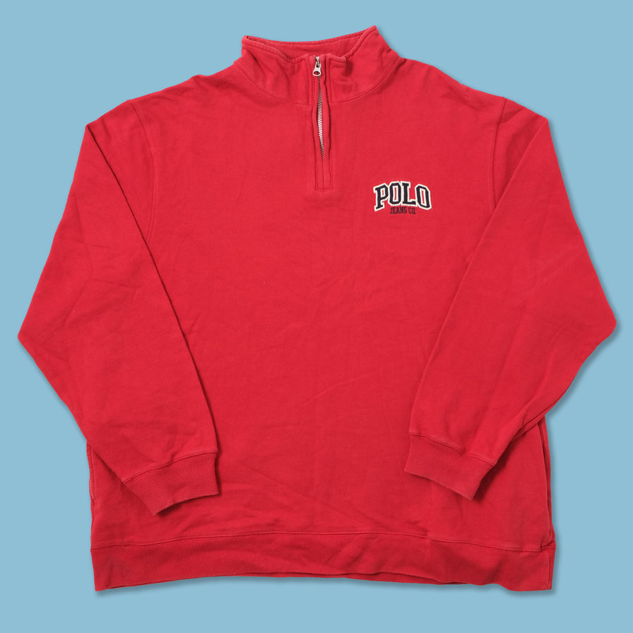 Vintage Polo Jeans Q-Zip Sweater XLarge 