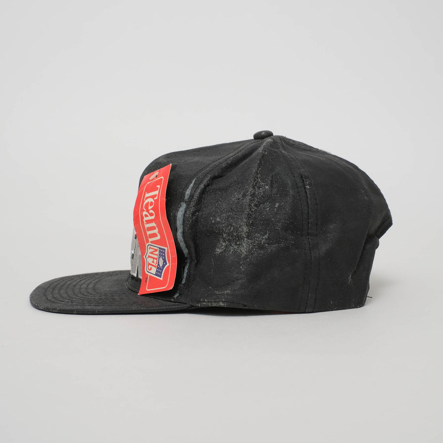 Vintage DS Los Angeles Raiders Leather Snapback 