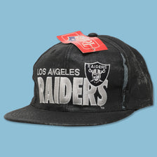 Vintage DS Los Angeles Raiders Leather Snapback 
