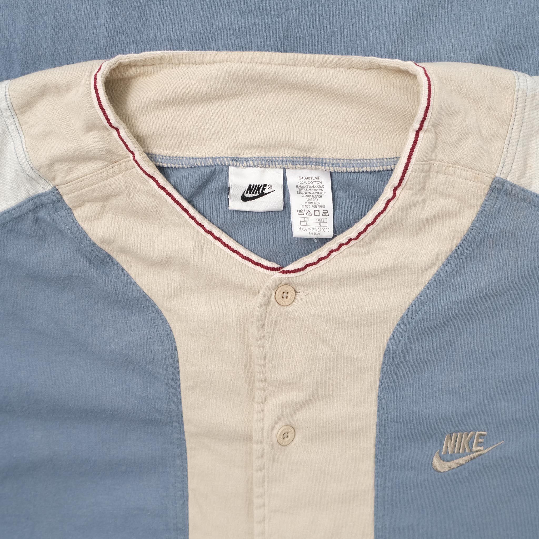 Vintage Nike Cotton Baseball Jersey Large