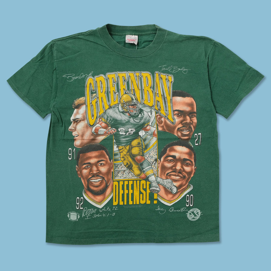 Vintage Green Bay Packers Defense T-Shirt Large 