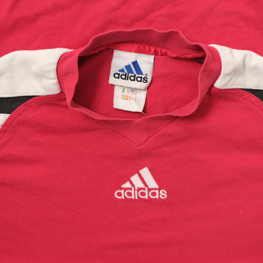 Vintage adidas V-Neck T-Shirt Small 