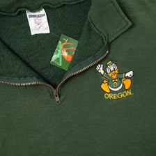 Vintage Oregon Ducks Q-Zip Sweater XLarge 