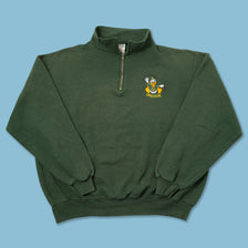 Vintage Oregon Ducks Q-Zip Sweater XLarge 