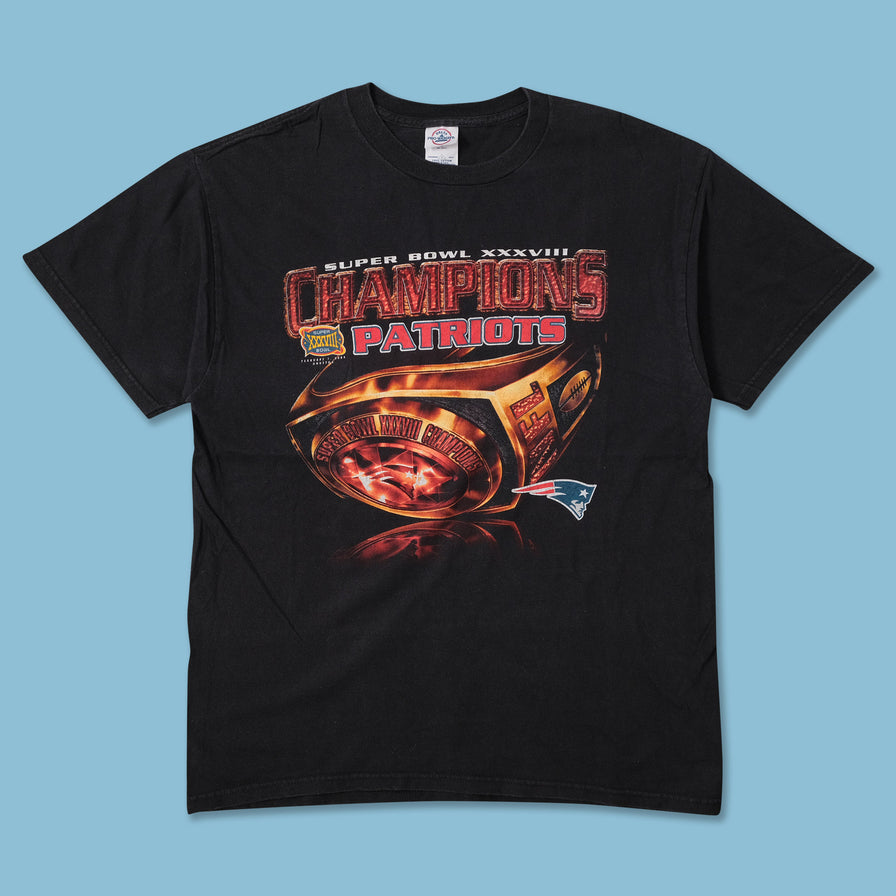 2004 New England Patriots Championship T-Shirt Large 