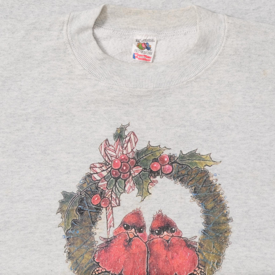 Vintage Nature Bird Sweater XXLarge 