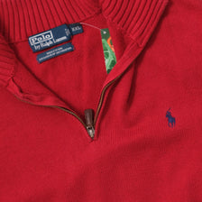 Vintage Polo Ralph Lauren Q-Zip Knit Sweater Large 