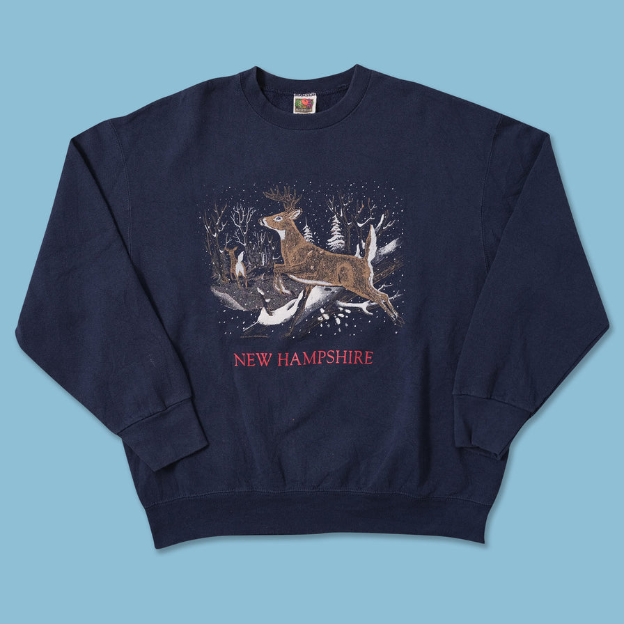 Vintage New Hampshire Deer Sweater XLarge 
