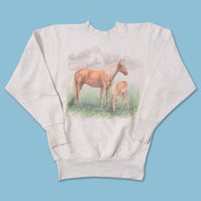 Vintage Horses Sweater Small 