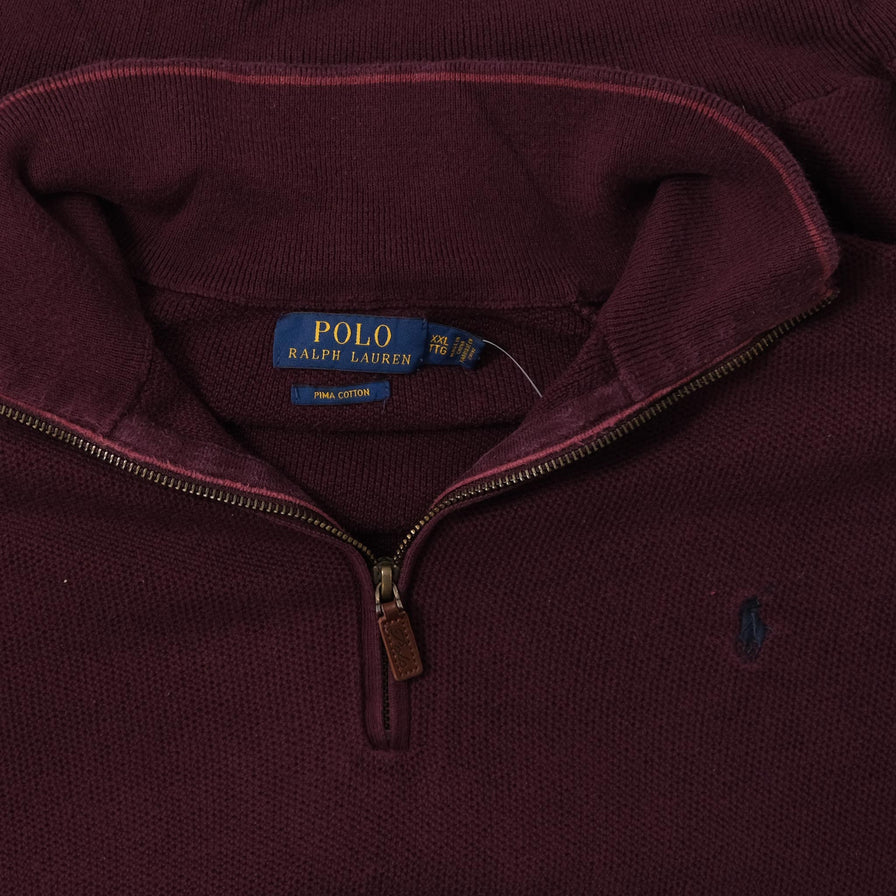 Polo Ralph Lauren Q-Zip Knit Sweater Large 