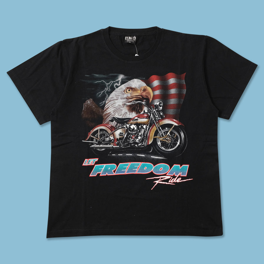 Vintage USA Eagle Biker T-Shirt Large 