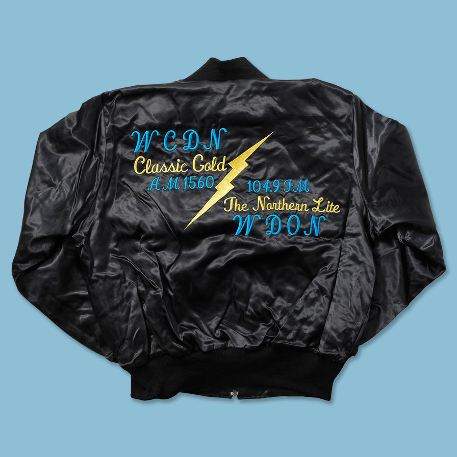 Vintage Satin Varsity Jacket Large 