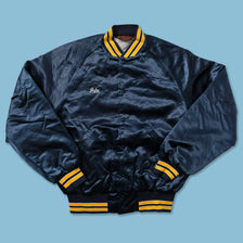 Vintage Padded Satin Varsity Jacket Large 