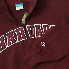 Vintage Champion Harvard Q-Zip Sweater Large 