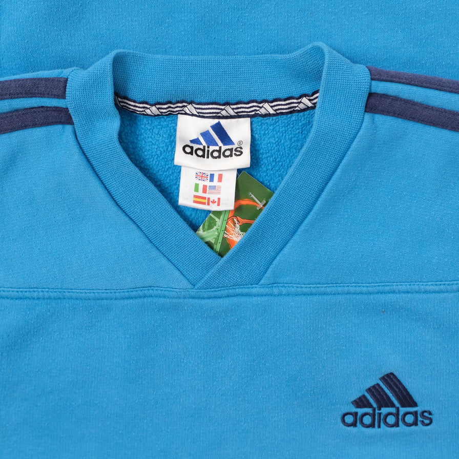 Vintage adidas V-Neck Sweater Small 