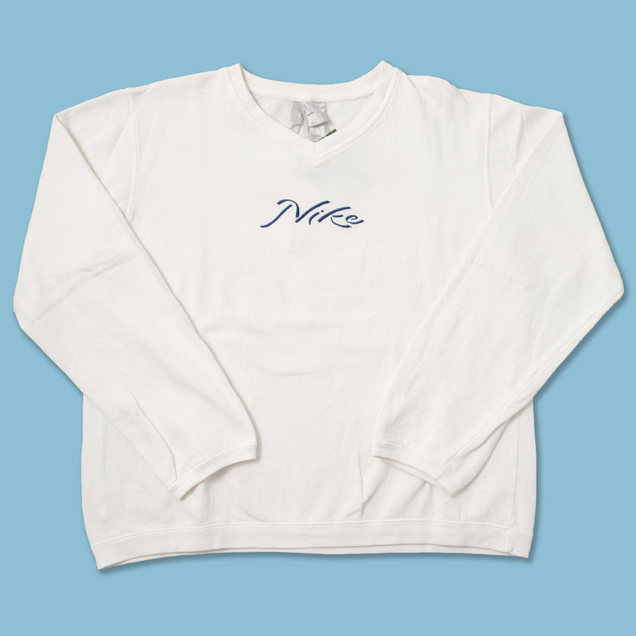Vintage Nike V-Neck Sweater Large 