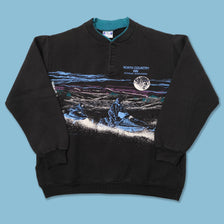 Vintage Snowmobile Sweater Large 