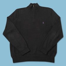 Vintage Polo Ralph Lauren Q-Zip Knit Sweater XLarge 