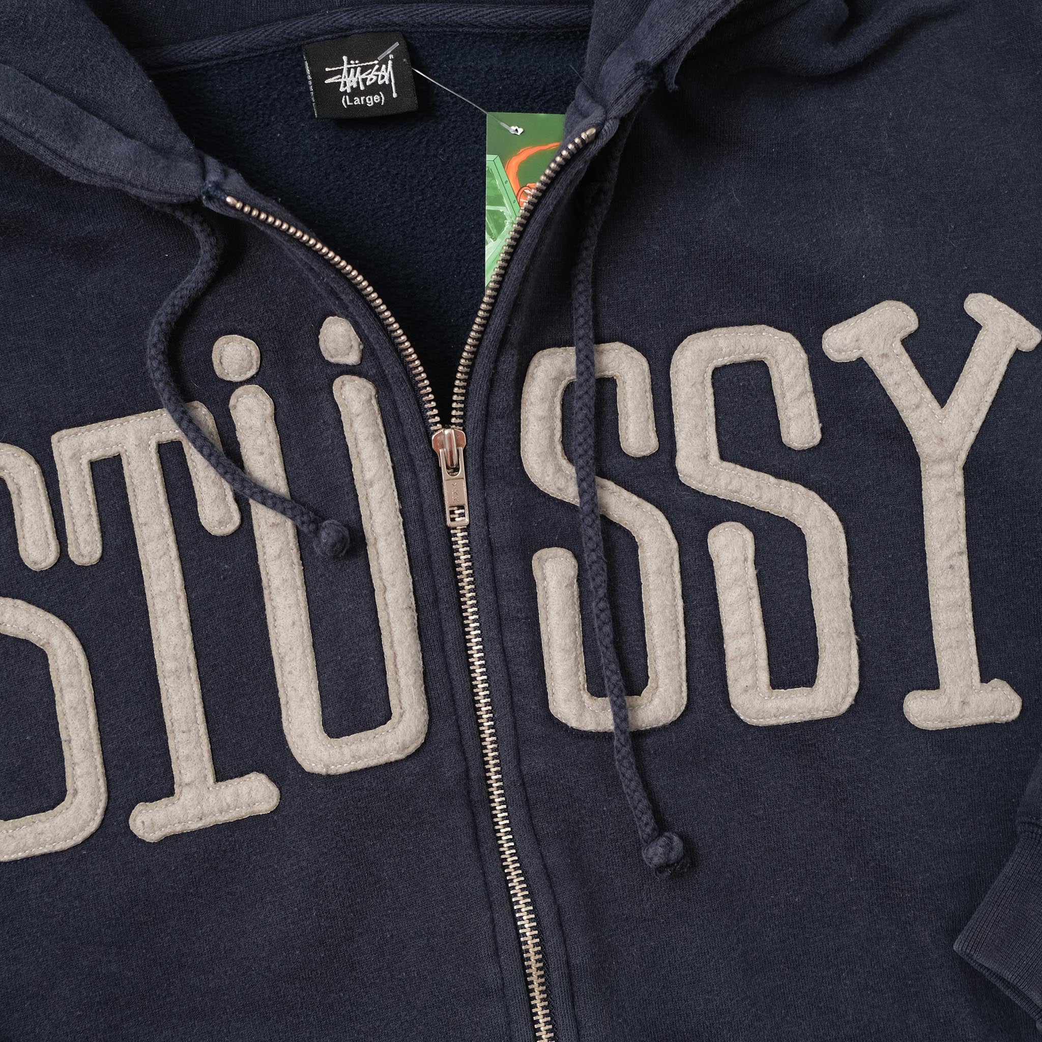 Vintage Stussy Zip Hoody Large Double Double Vintage