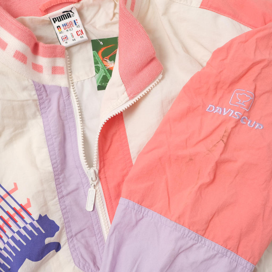 Vintage Puma Women's Track Jacket Medium 