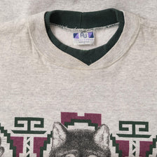 Vintage Alaska Wolves Sweater Large 