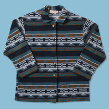 Vintage Patterned Fleece Shirt Large 