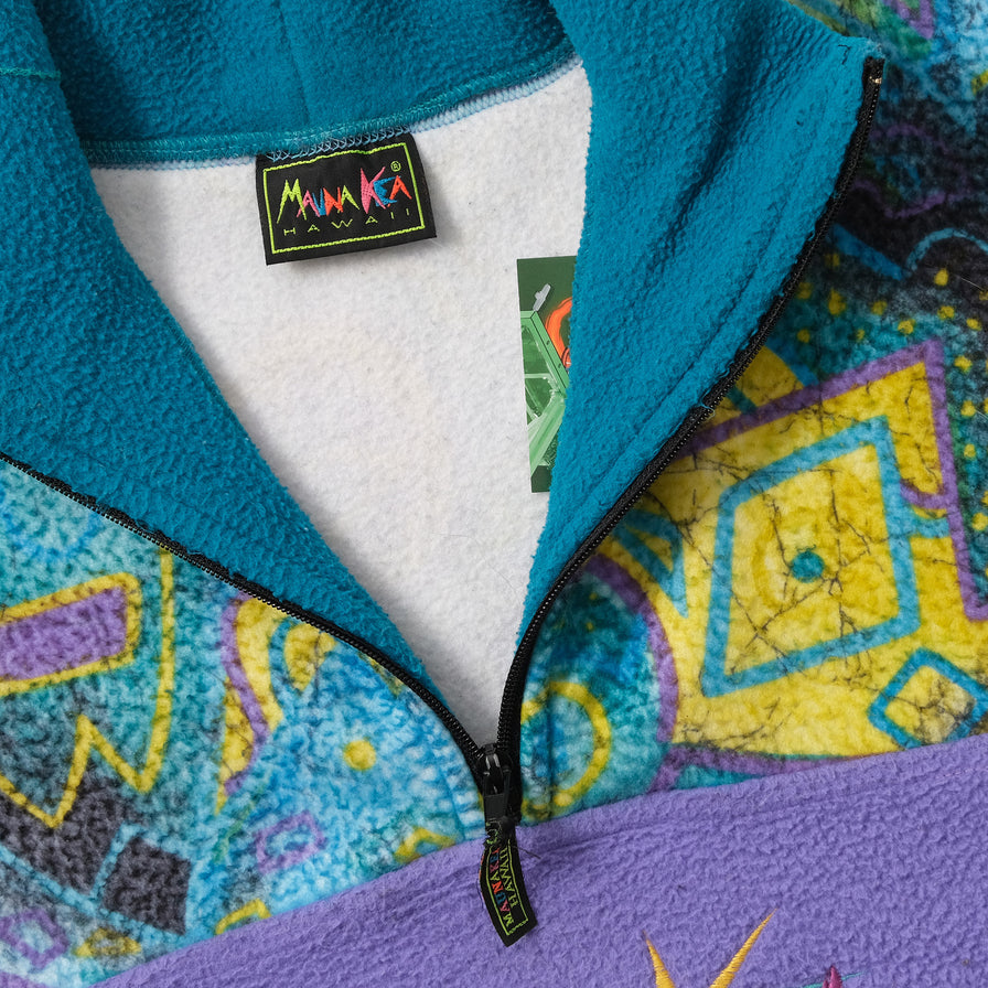 Vintage Hawaii Q-Zip Fleece Large 