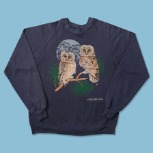 Vintage Owl Sweater Small 