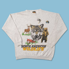 Vintage North American Wildlife Sweater Large 