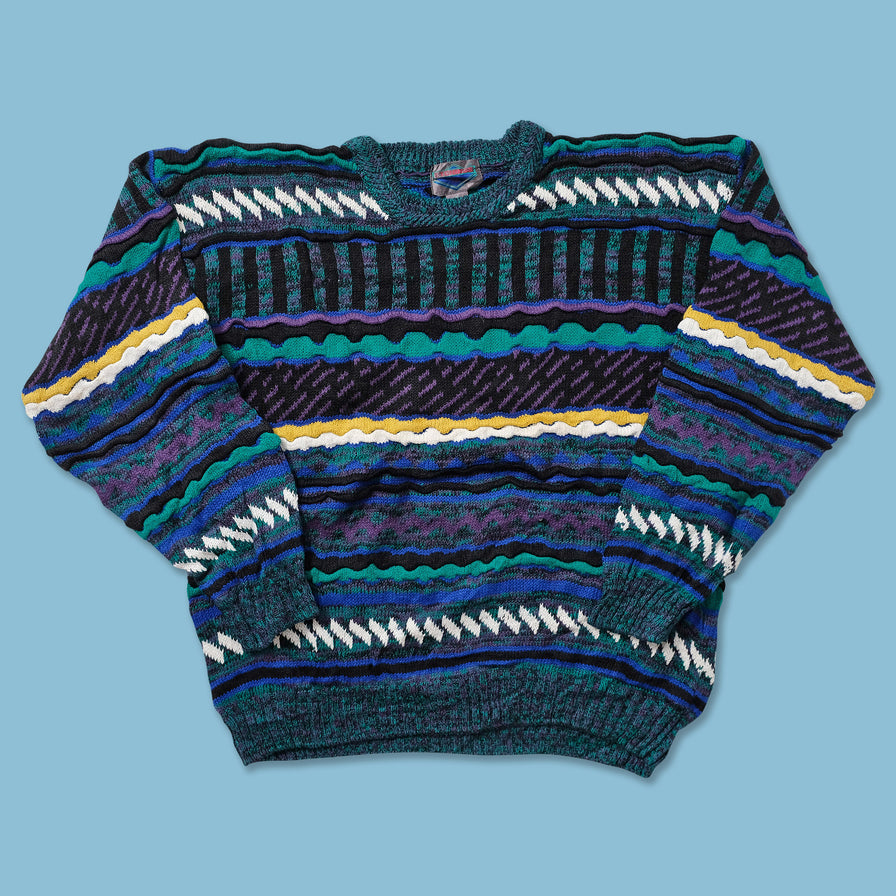 Vintage Coogi Style Knit Sweater Medium 