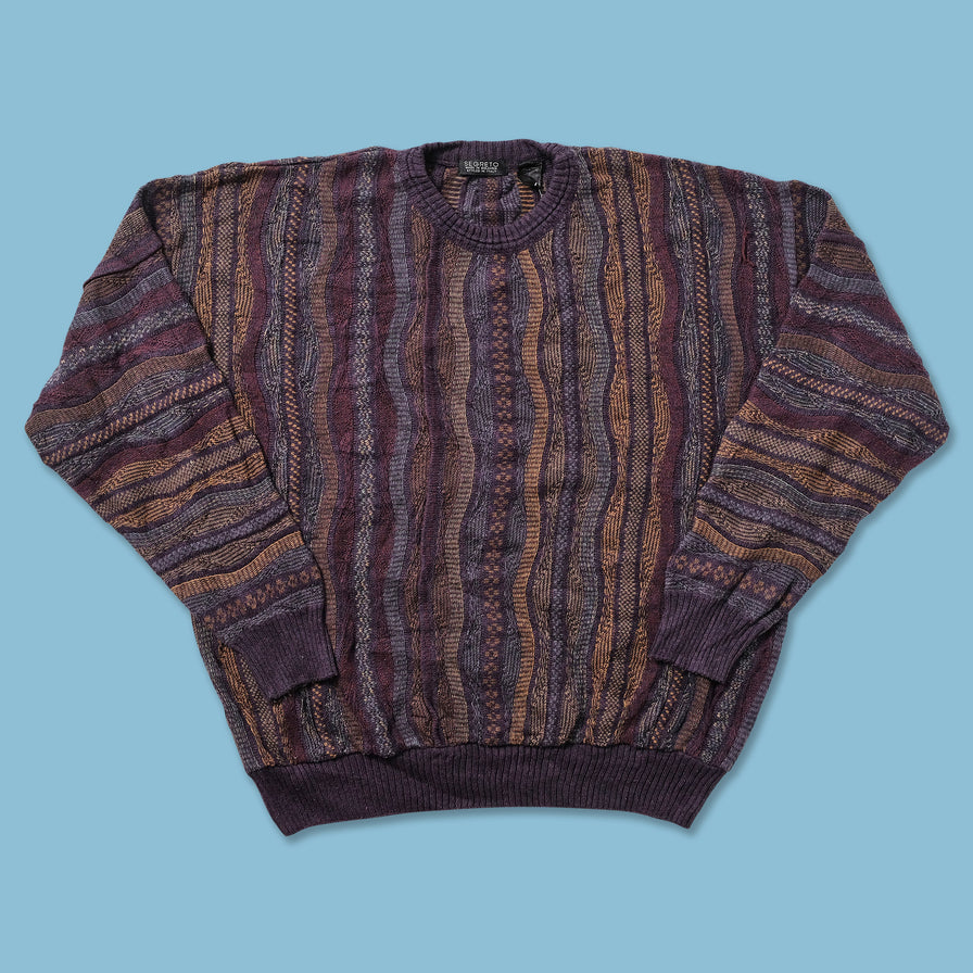 Vintage Coogi Style Knit Sweater XLarge 