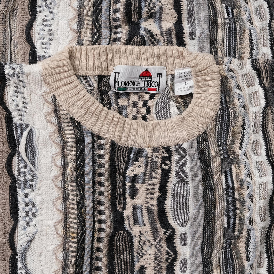 Vintage Coogi Style Knit Sweater Large 