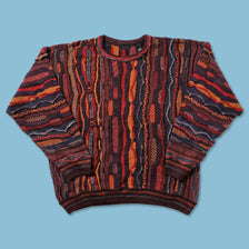 Vintage Coogi Style Knit Sweater XLarge 
