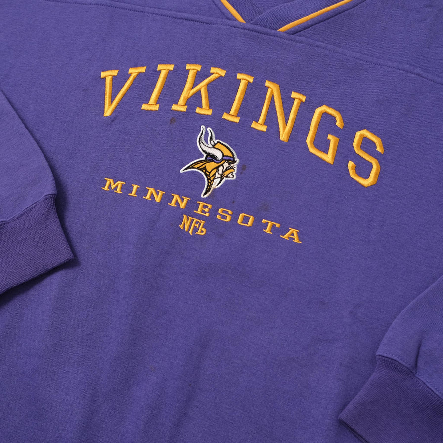 Vintage Minnesota Vikings V-Neck Sweater 3XLarge 
