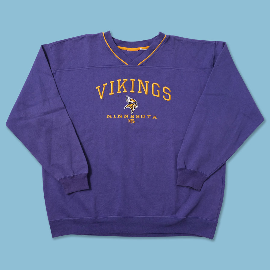 Vintage Minnesota Vikings V-Neck Sweater 3XLarge 