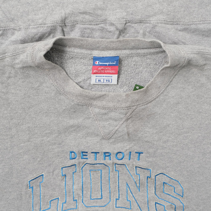 Vintage Champion Detroit Lions Sweater XLarge 