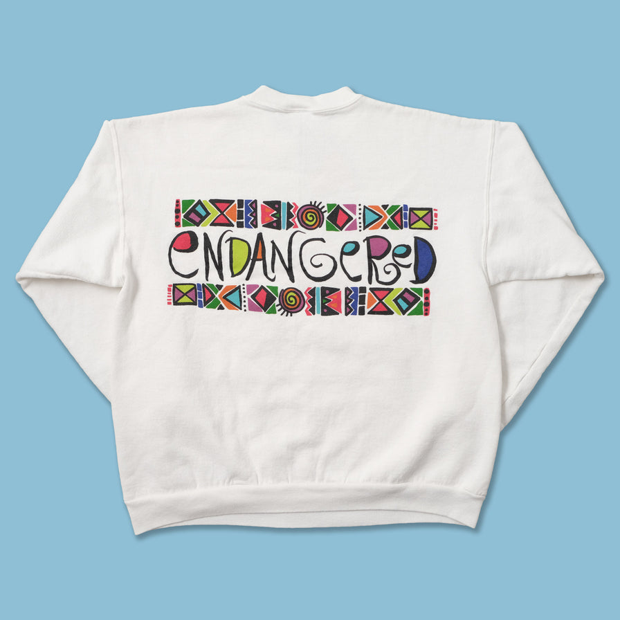 Vintage Animals Endangered Sweater Medium 