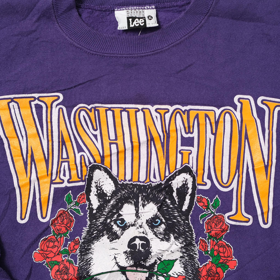 Vintage 1991 Washington Huskies Sweater XLarge 