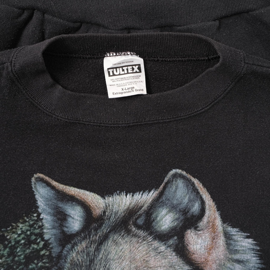 Vintage Grey Wolf Sweater Large 