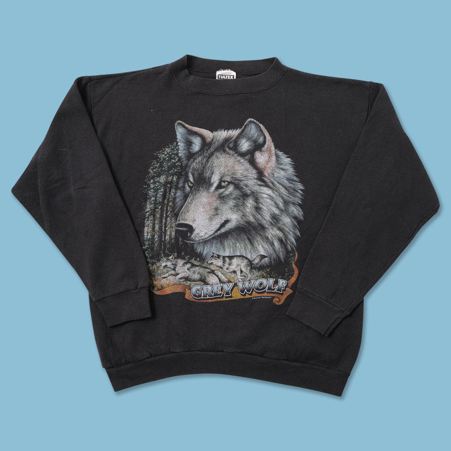 Vintage Grey Wolf Sweater Large 