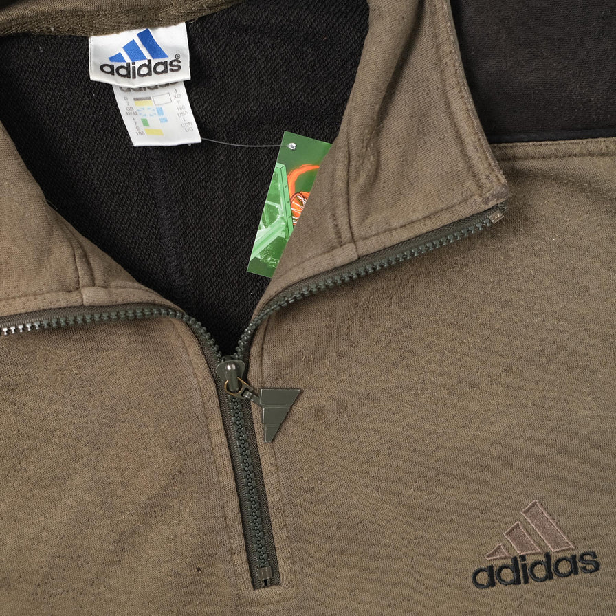 Vintage adidas Q-Zip Sweater XLarge 