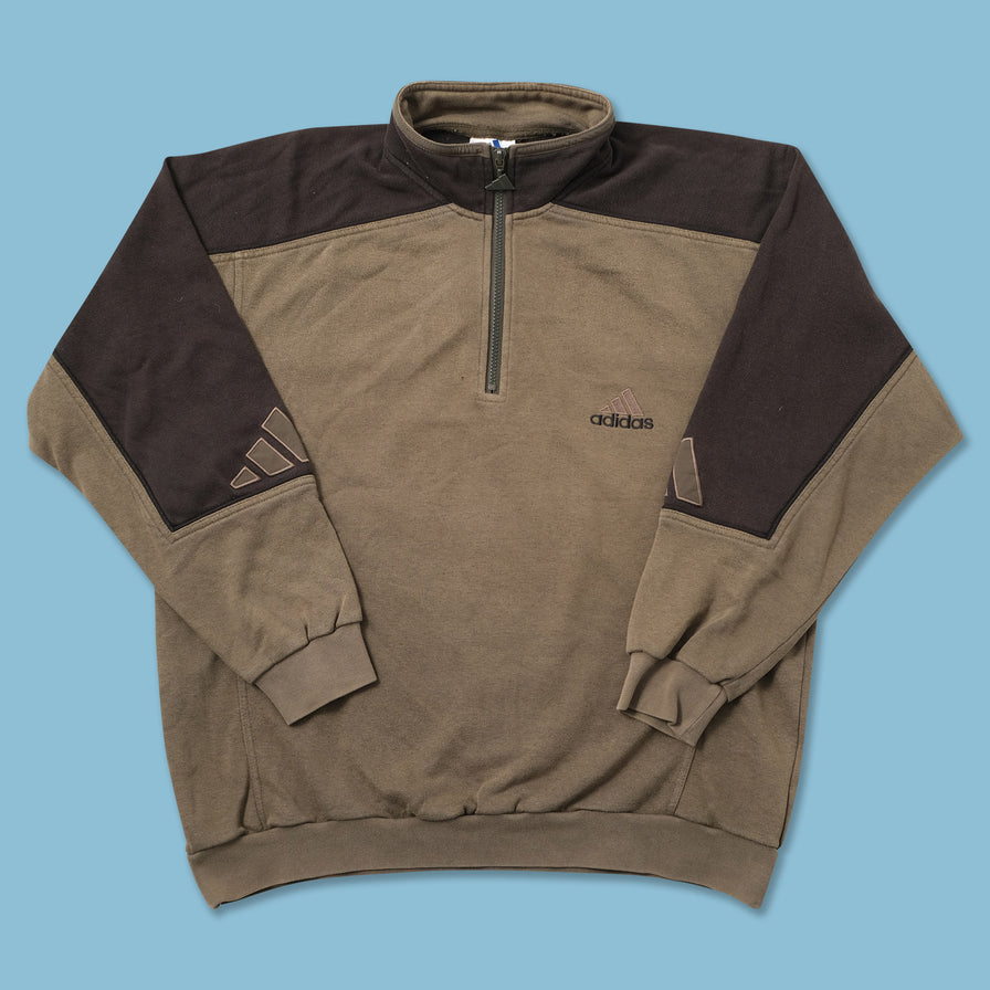 Vintage adidas Q-Zip Sweater XLarge 