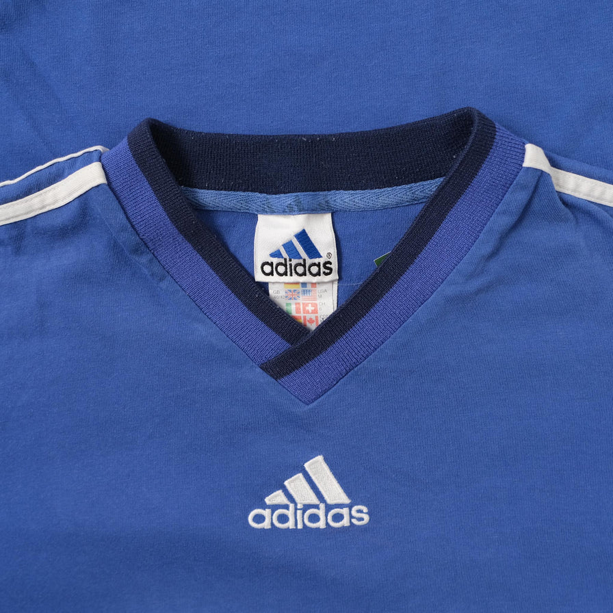 Vintage adidas V-Neck T-Shirt Medium 