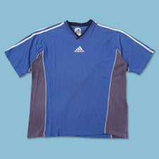 Vintage adidas V-Neck T-Shirt Medium 